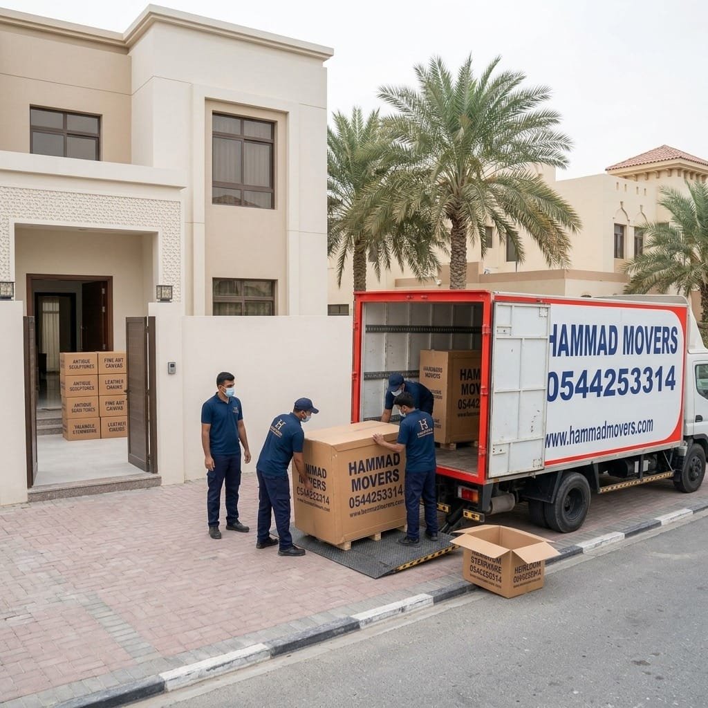 Villa movers loading household items in Sharjah